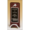 Rosewood piano-finish award with chrome plated star