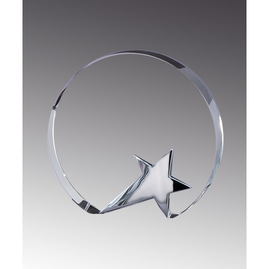 Circle with Star Base Crystal Award Circle with Star Base Crystal Award