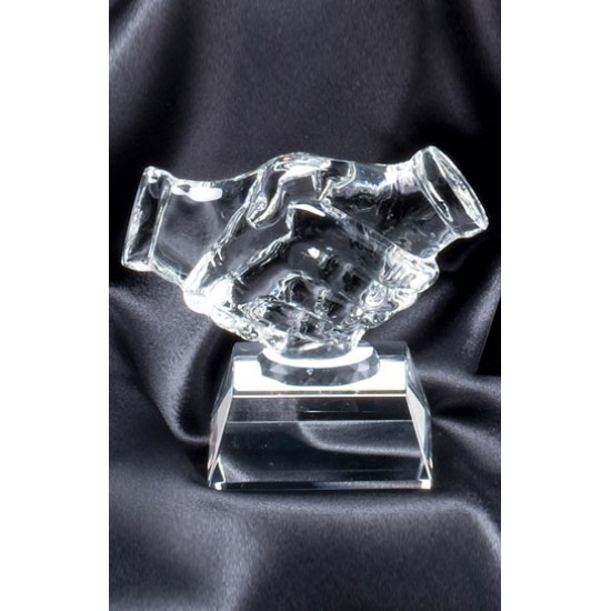 Handshake Crystal Award