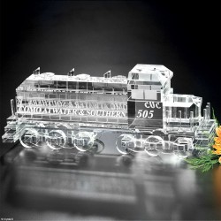 Locomotive Train Crystal Award