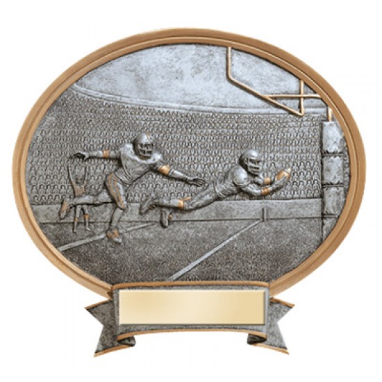 Resin Shield Football 8.5" x 8" Trophy