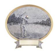 Resin Shield Golf 8.5" x 8" Trophy