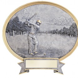 Resin Shield Golf 8.5" x 8" Trophy