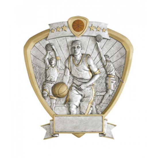 Resin Shield Basketball 8.5" x 8" Trophy