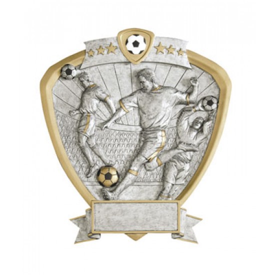 Resin Shield Soccer 8.5" x 8" Trophy Resin Shield Soccer 8.5" x 8" Trophy