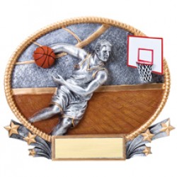 Resin Oval Plates Basketball Award