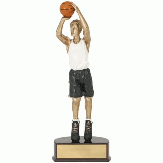 Full Color 8" Resin Sculpture Basketball Trophy