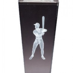 Prism Optical Crystal Baseball Trophy