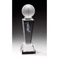Prism Optical Crystal Basketball Trophy
