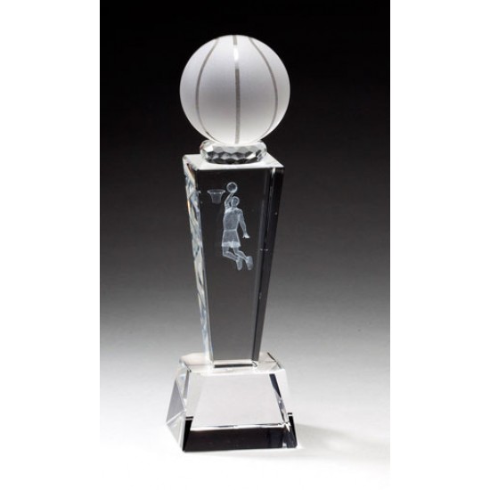 Prism Optical Crystal Basketball Trophy