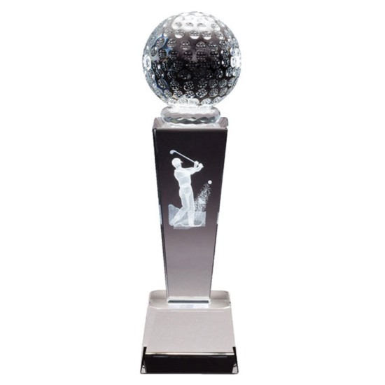 Optical Crystal Golf Trophy