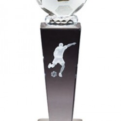 Prism Optical Crystal Soccer Trophy