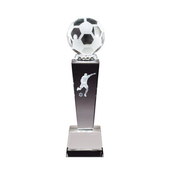 Prism Optical Crystal Soccer Trophy