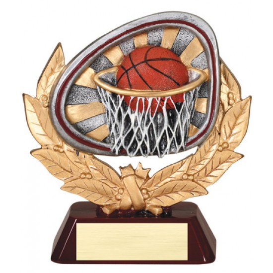 Color 5.5" Resin Stamford Series Basketball Trophy