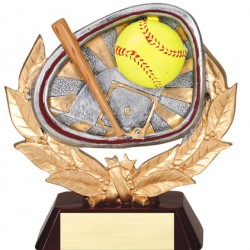 Color 5.5" Resin Stamford Series Softball Trophy