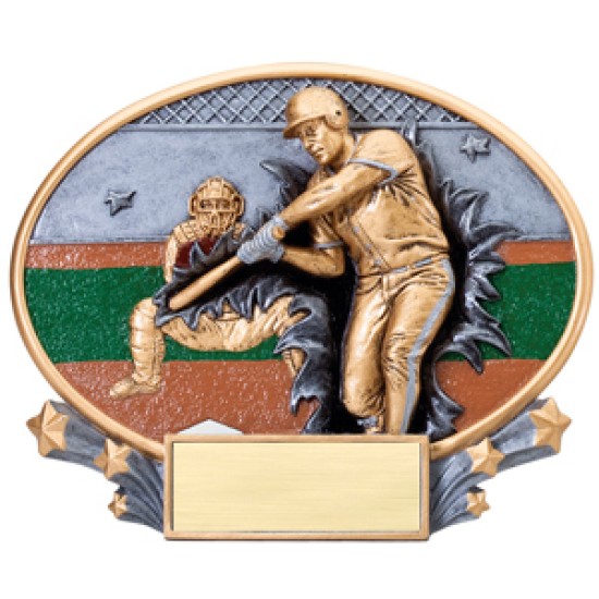 Xplosion Ovals 7.25" x 6" Resin Baseball Trophy