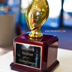 Metallic Gold Resin Fantasy Football Trophy