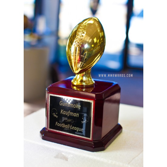 Metallic Gold Resin Fantasy Football Trophy