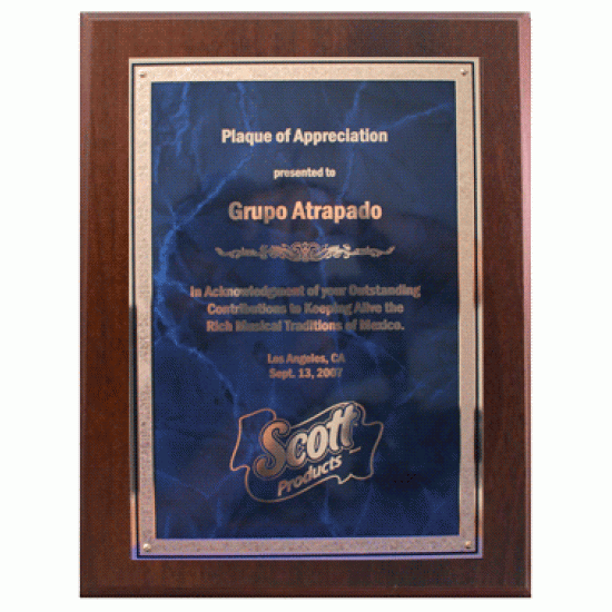 Royal walnut  plaque