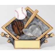 Color 7.5 Resin Diamond Series Baseball Trophy