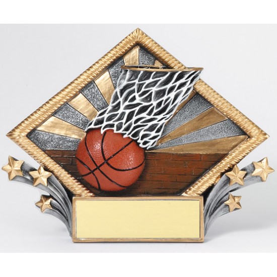 Color 7.5 Resin Diamond Series Basketball Trophy