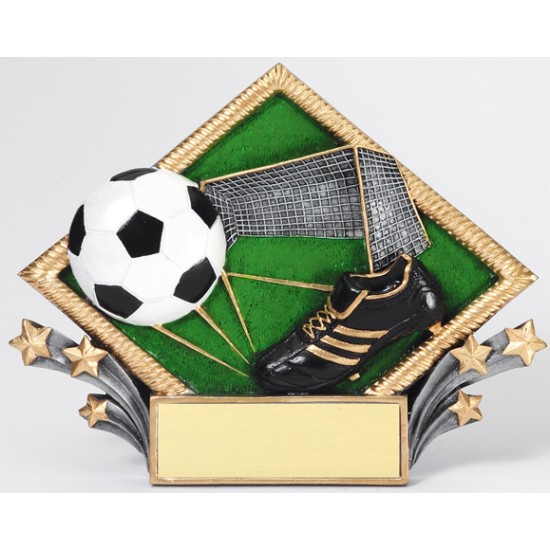 Color 7.5 Resin Diamond Series Soccer Trophy