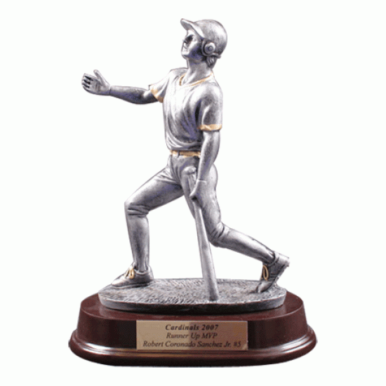 Resin 9.5" Sculpture Baseball Trophy