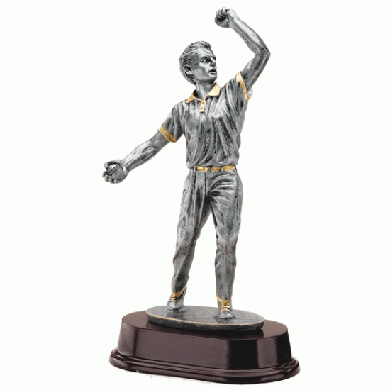 Resin 10.5 Sculpture Cricket Trophy