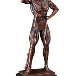 Resin Sculpture Female Body Builder Trophy