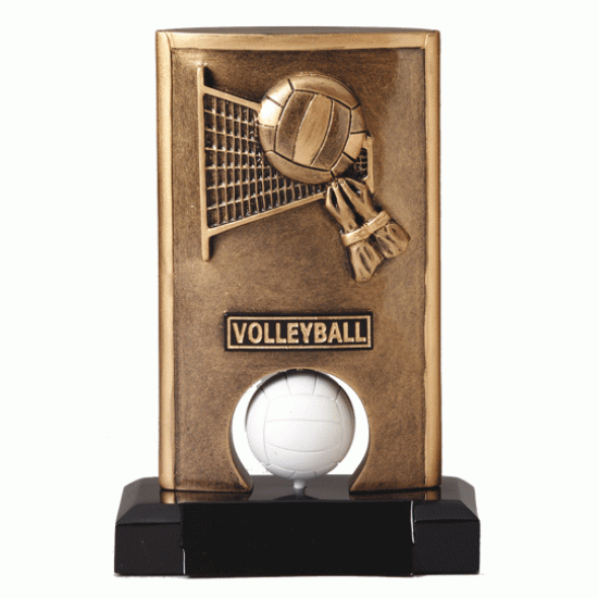 Color 6" Resin Spinning Vollyball Trophy