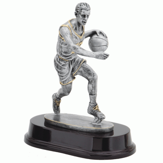 Resin 9" Sculpture Basketball Trophy