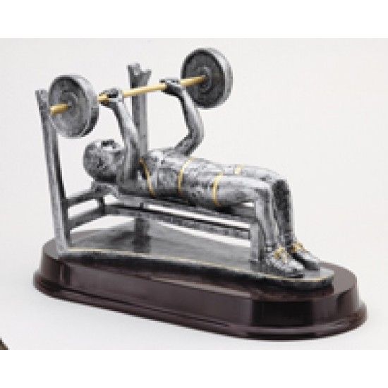 Resin Sculpture Female Weight Lifter Bench Trophy Resin Sculpture Female Weight Lifter Bench Trophy