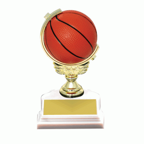 Spinning Basketball 6" Trophy