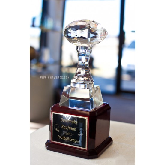 Crystal Fantasy Football Trophy