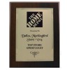 Solid walnut  plaque with double plates.