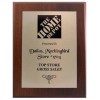 Solid walnut plaque with single plate.
