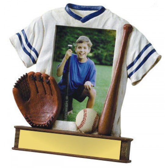 Painted Photo Jersey Resin Baseball Trophy Painted Photo Jersey Resin Baseball Trophy