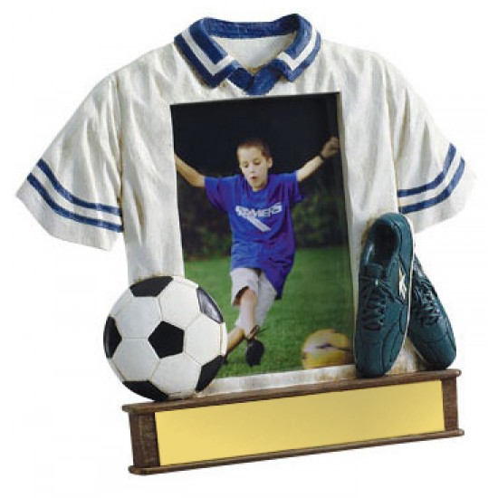 Painted Photo Jersey Resin Soccer Trophy Painted Photo Jersey Resin Soccer Trophy