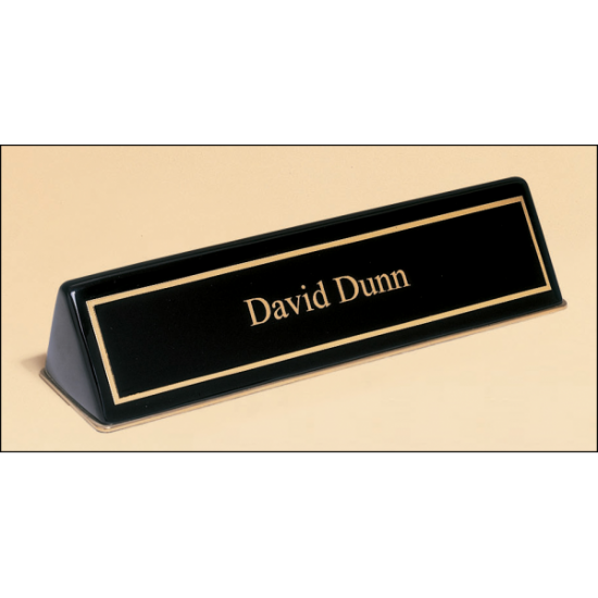 Black Stained Piano Finish Nameplate