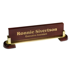 PIANO FINISH & METAL NAME BAR