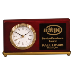 HORIZONTAL PIANO FINISH DESK CLOCK