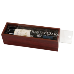 ROSEWOOD SINGLE WINE BOX WITH ACRYLIC LID