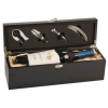 MATTE BLACK FINISH SINGLE WINE BOX WITH TOOLS