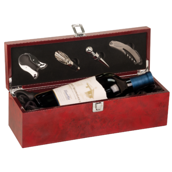 HIGH GLOSS BURLWOOD FINISH WINE BOX