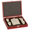 ROSEWOOD FINISH BLACK FLASK SET