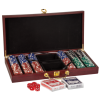 ROSEWOOD FINISH POKER SET