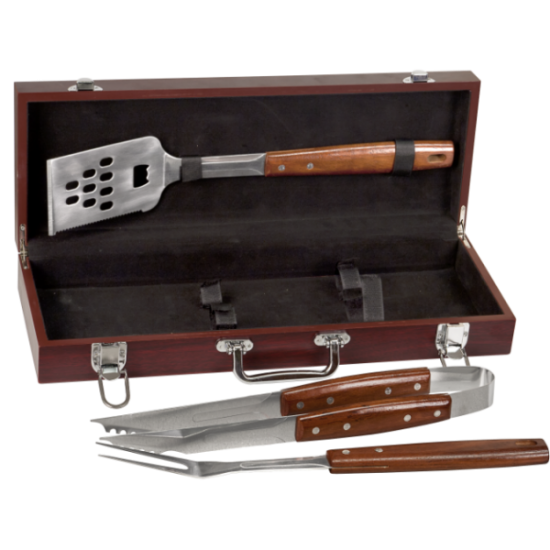 ROSEWOOD FINISH BBQ SET