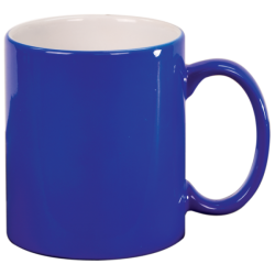 11 OZ BLUE ROUND LASERMUGS