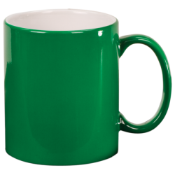 11 OZ GREEN ROUND LASERMUGS