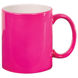 11 OZ PINK ROUND LASERMUGS